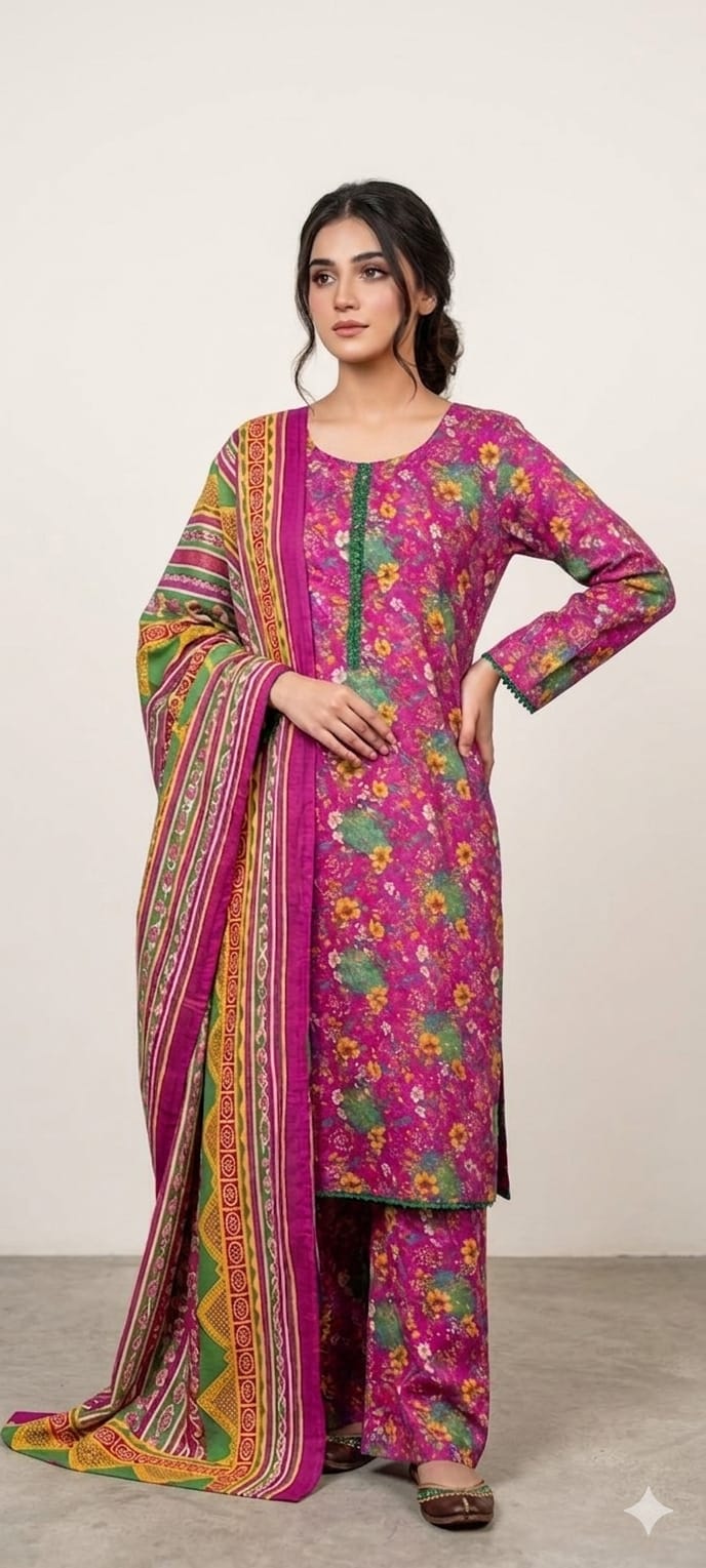 Printed Lawn Suit - Elegant Stitched Collection