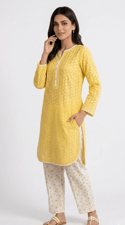 Citron Pop 2Pc – Chicken Kari Inspired Lawn Co-ord Set