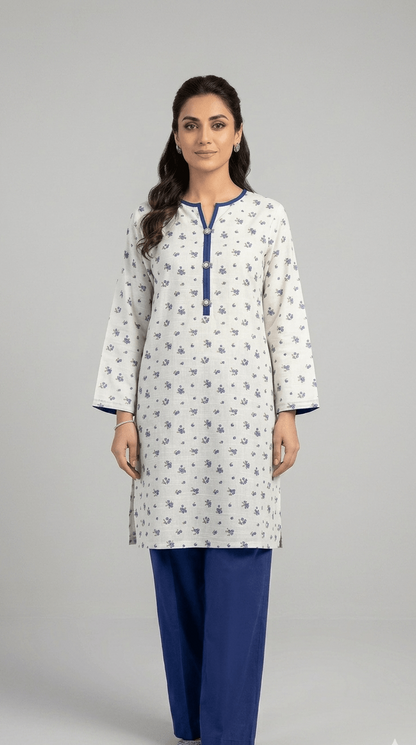 BlueBell 2Pc – Premium Self Lawn Co-ord Set