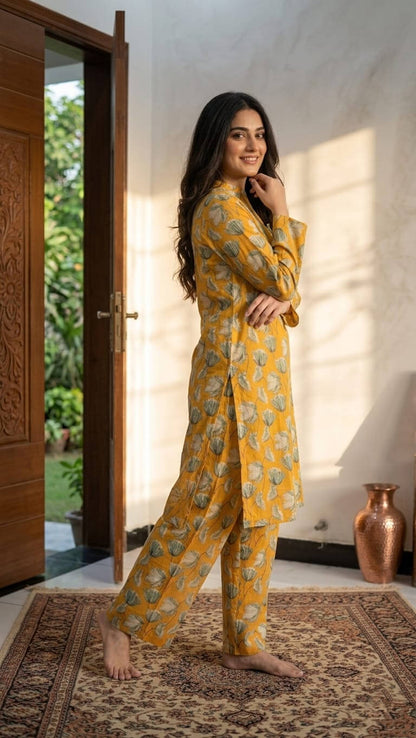 Saffron Tulip – Elegant Printed Lawn Suit