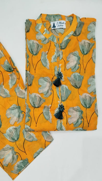 Saffron Tulip – Elegant Printed Lawn Suit