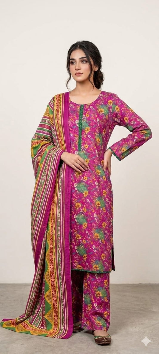 Embroidered Lawn Suit