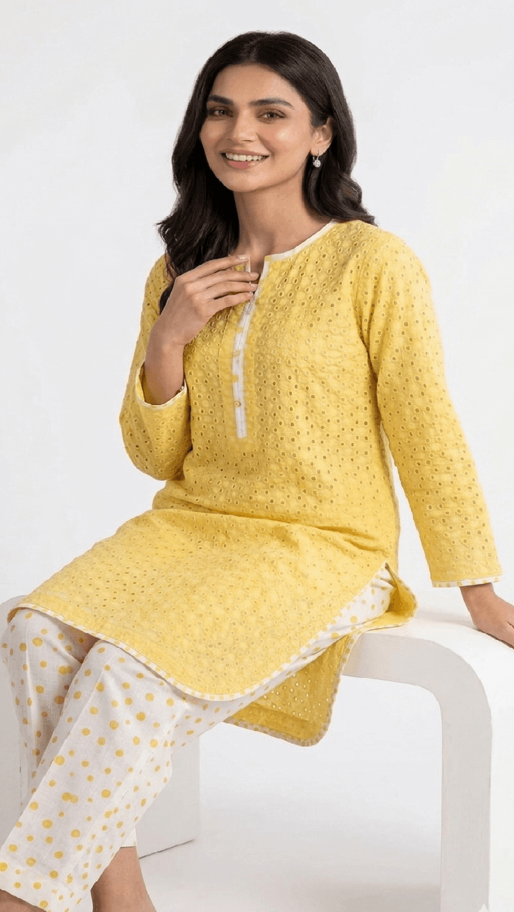 Citron Pop 2Pc – Chicken Kari Inspired Lawn Co-ord Set
